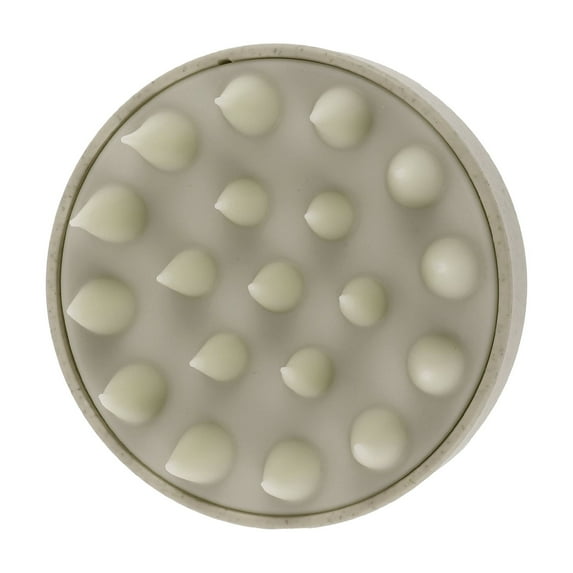 Unique Bargains 1 Pc Round Hair Shampoo Brush for Head Massage 1.77"x3.13" Beige