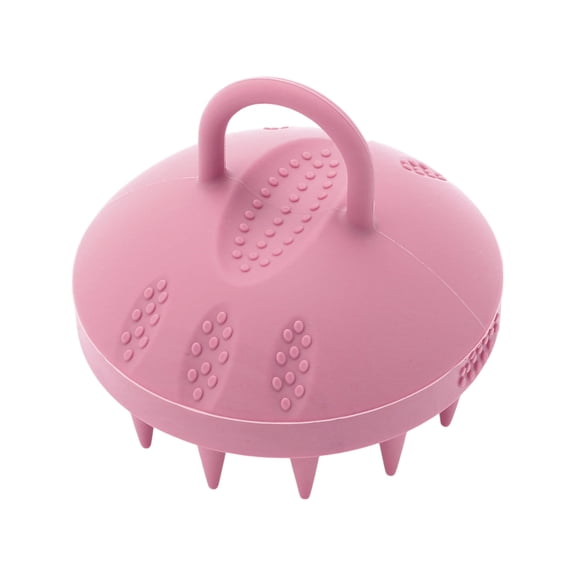Unique Bargains 1 Pc Round Hair Shampoo Brush for Head Massage 2.91"x3.15" Pink