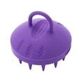 thumbnail image 1 of Unique Bargains 1 Pc Round Hair Shampoo Brush for Head Massage 2.91"x3.15" Purple, 1 of 6