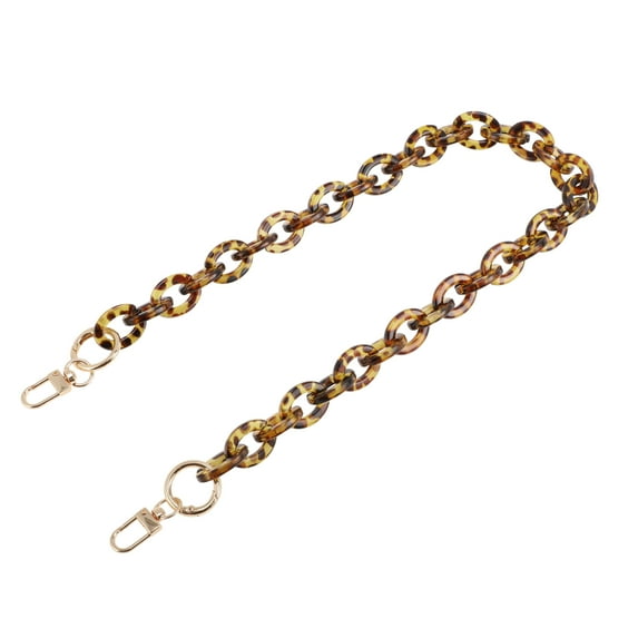 Unique Bargains 1 Pc Round Handbag Chain Strap 23.62" Dark Coffee Color Acrylic