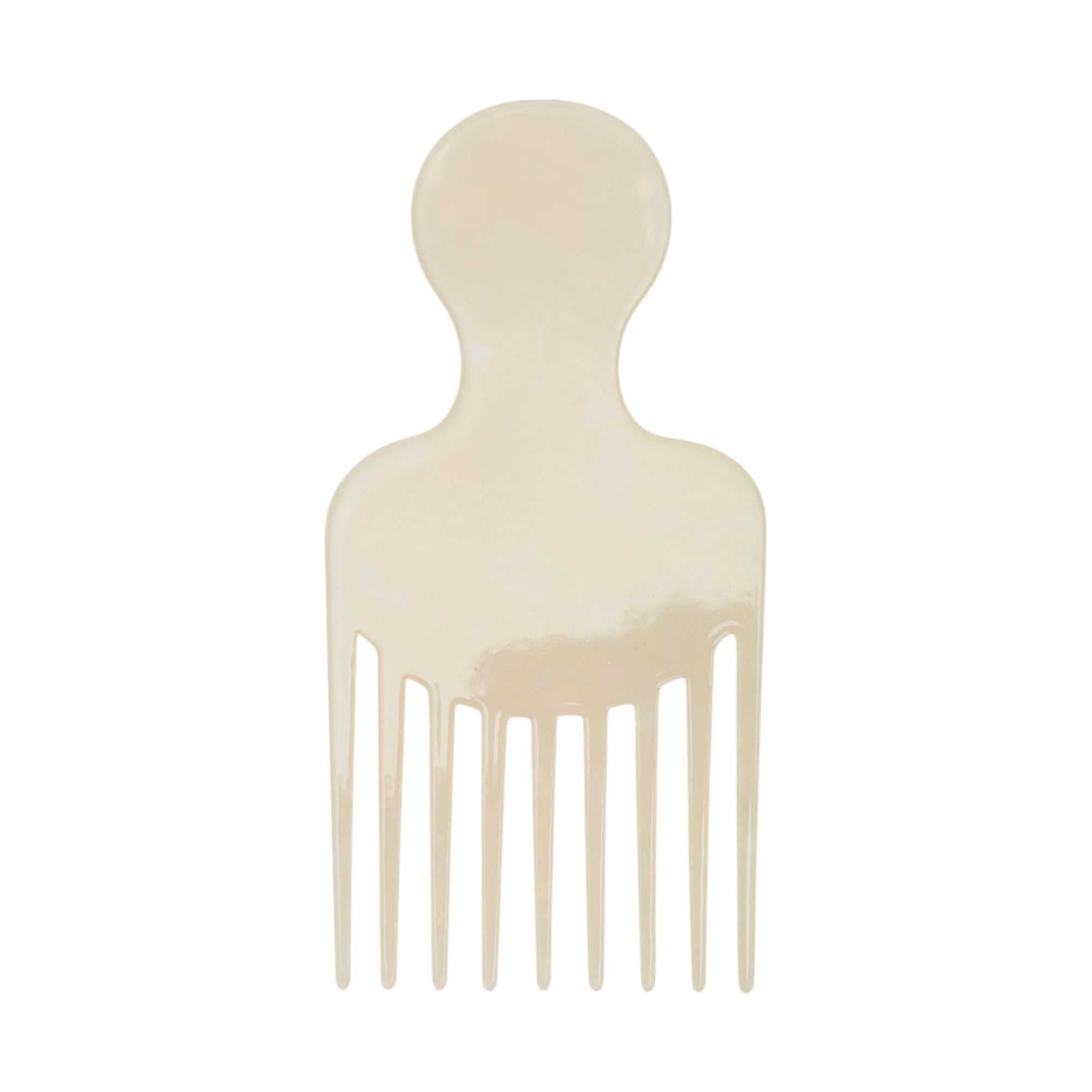 Unique Bargains 1 Pc Round Handle Marble Hair Insert Comb Colorful White