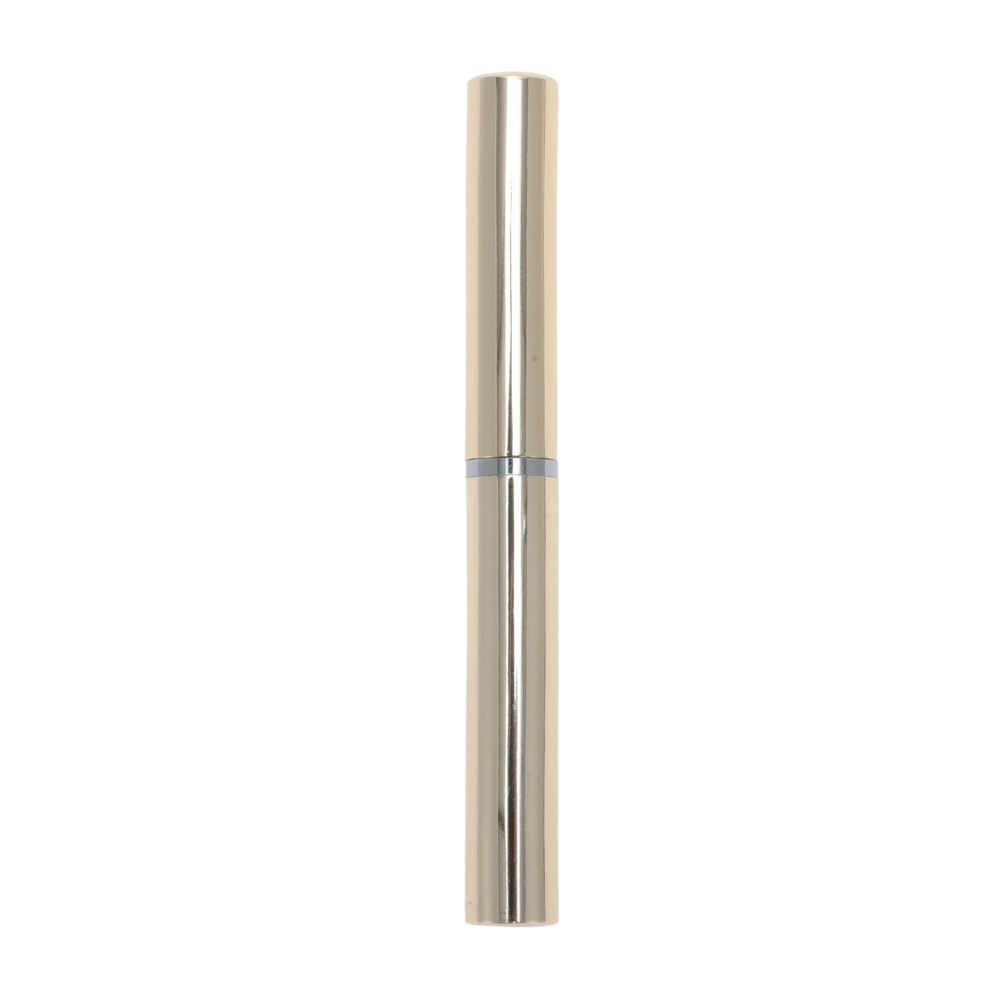 Unique Bargains 1 Pc Round Head Lip Brush for Travel Gold Tone