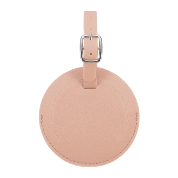 Unique Bargains 1 Pc Round Luggage Tag for Travelling Pink Polyurethane