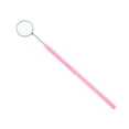thumbnail image 1 of Unique Bargains 1 Pc Round Pattern Lash Mirror Stainless Steel Deep Pink, 1 of 4