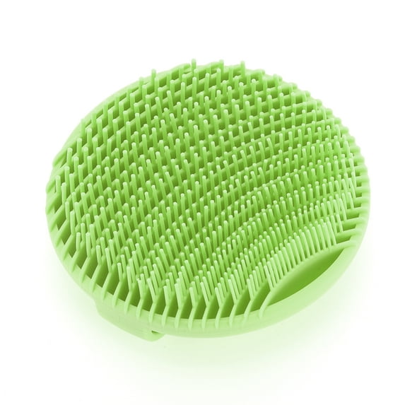 Unique Bargains 1 Pc Round Shape Handle Bath Brush for Bathroom for Shower for Bath 4.02" Green