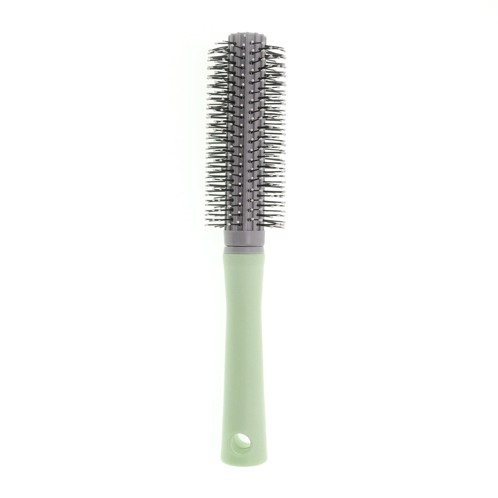 Unique Bargains 1 Pc Round Vent Hair Brush for All Hair Types Green