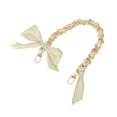 thumbnail image 1 of Unique Bargains 1 Pc Scarf Bow Handbag Strap Beige Metal Fabric, 1 of 5
