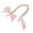 thumbnail image 1 of Unique Bargains 1 Pc Scarf Bow Handbag Strap Pink Metal Fabric, 1 of 5