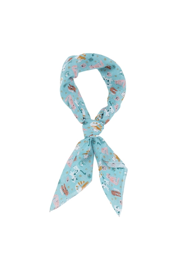 1 Pc Scarf Cat Print Neck Scarf Colorful