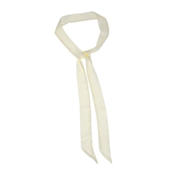 Unique Bargains 1 Pc Scarf Headband Solid Color Neck Scarf for Women Light White