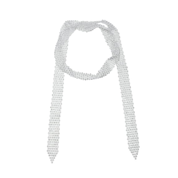 Unique Bargains 1 Pc Scarf Rhinestone Neck Scarf White