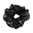 thumbnail image 1 of Unique Bargains 1 Pc Scrunchie Fashion Mesh Print Hair Elastics Black, 1 of 5