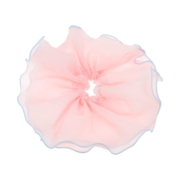 Unique Bargains 1 Pc Scrunchie Fashion Oversized Mesh Hair Elastics Pink