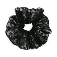 thumbnail image 1 of Unique Bargains 1 Pc Scrunchie Fashion Pearl Mesh Print Hair Elastics Black, 1 of 5