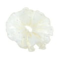 thumbnail image 1 of Unique Bargains 1 Pc Scrunchie Fashion Pearl Mesh Print Hair Elastics Yellow, 1 of 5