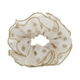 thumbnail image 1 of Unique Bargains 1 Pc Scrunchie Fashion Polka Dots Hair Elastics Brown, 1 of 5
