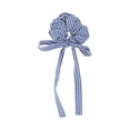 thumbnail image 1 of Unique Bargains 1 Pc Scrunchie Fashion Striped Bow Ribbon Hair Elastics Blue, 1 of 5
