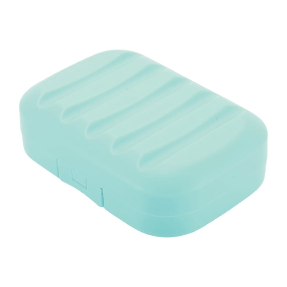 Unique Bargains 1 Pc Seal Large Soap Holder with Cover Blue Soap Holder for Bathroom 4.41"x3.07"x1.5"
