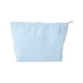 thumbnail image 1 of Unique Bargains 1 Pc Seersucker Stripes Makeup Bag Light Blue Polyester, 1 of 6