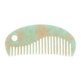 thumbnail image 1 of Unique Bargains 1 Pc Semicircular-shape Hair Comb Light Green Acetate Sheet, 1 of 5