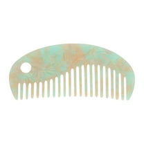 Unique Bargains 1 Pc Semicircular-shape Hair Comb Light Green Acetate Sheet