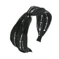 thumbnail image 1 of Unique Bargains 1 Pc Sequin Wide Headbands for Women Black Gray, 1 of 6