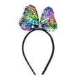 thumbnail image 1 of Unique Bargains 1 Pc Sequined Handmade Bow Headband Christmas for Women for Girls Assorted Color, 1 of 6