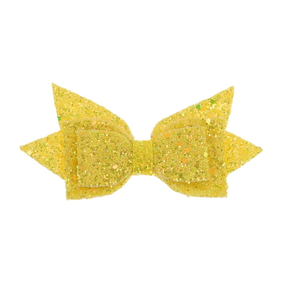 Unique Bargains 1 Pc Shiny Bow Drinkware Accessory for Home Yellow PU