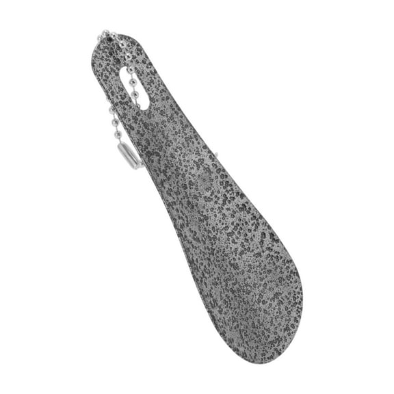 Unique Bargains 1 Pc Shoe Horn Chain Design Shoe Spoon 3.94"x1.5" Dark Silver Tone