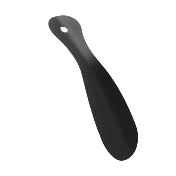 Unique Bargains 1 Pc Shoe Horn Matte Straight Shoe Spoon 7.48"x1.97" Black