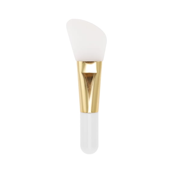 Unique Bargains 1 Pc Lightweight Short Handle Facial Mask Brush Gold Tone Knife Shape