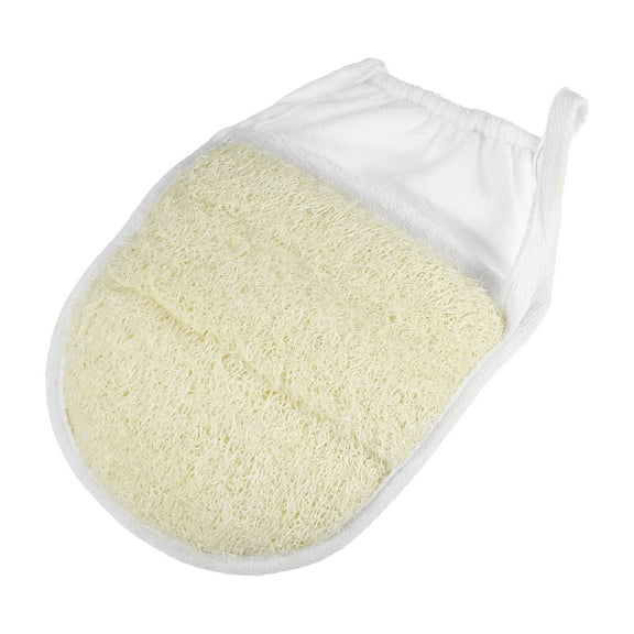 Unique Bargains 1 Pc Shower Gloves Exfoliating Gloves for Bath for Shower 8.66"x5.71" Beige