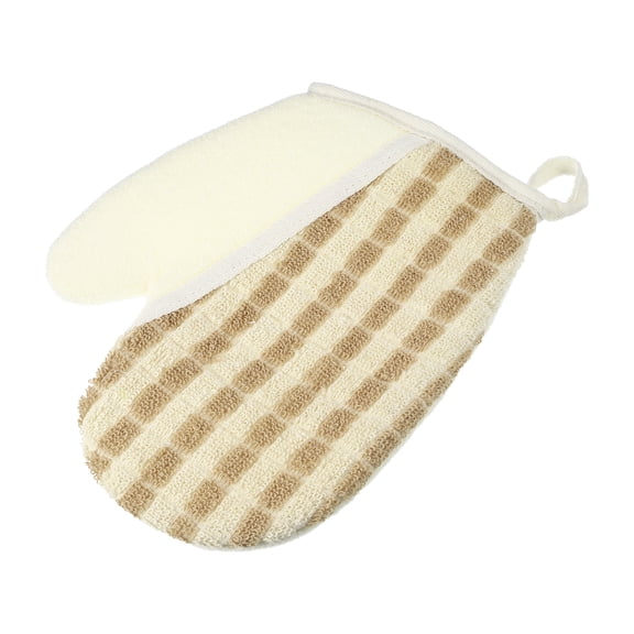 Unique Bargains 1 Pc Shower Gloves Exfoliating Gloves for Bath for Shower 8.66"x7.09" Orange