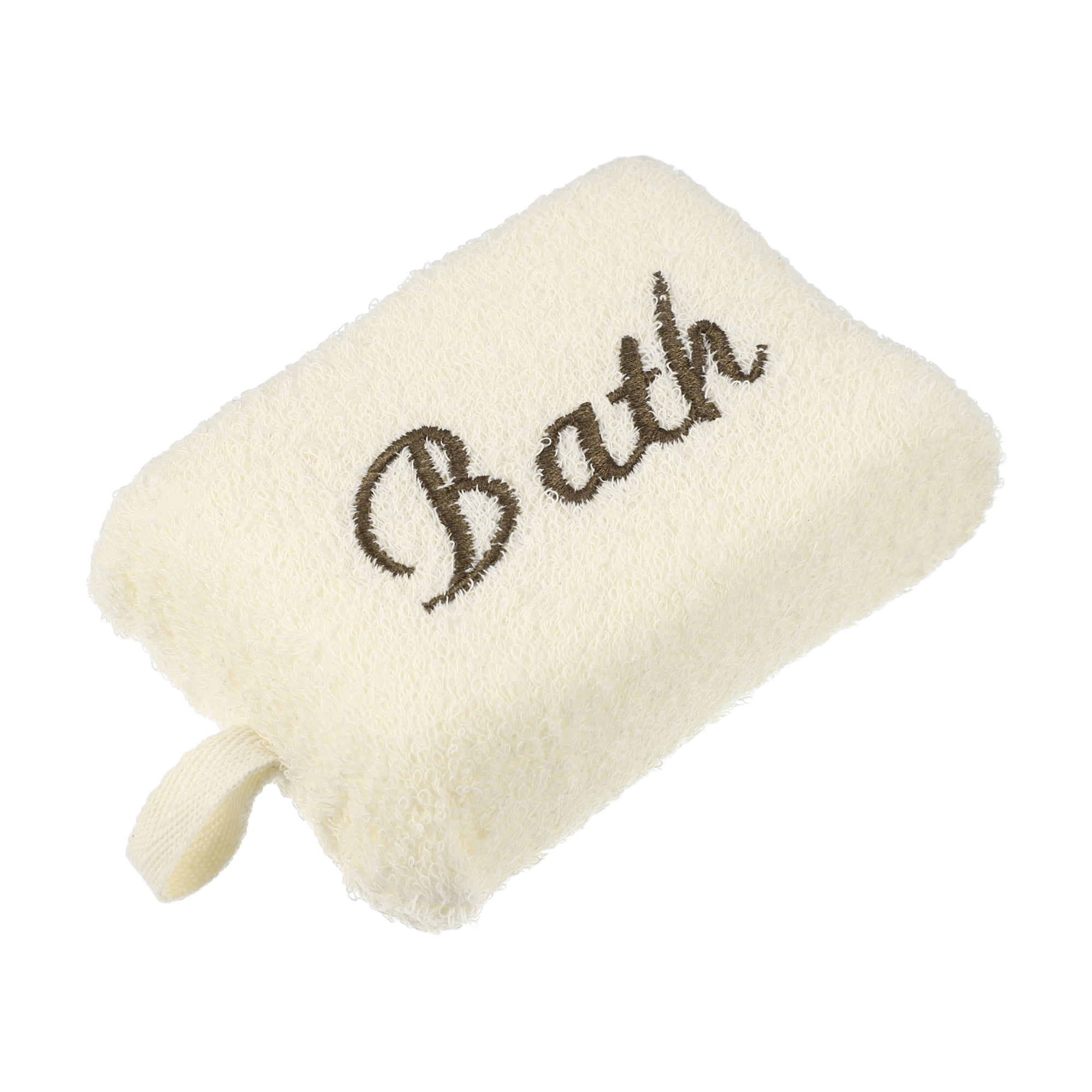 Unique Bargains 1 Pc Shower Sponge Back Scrubber for Bath 4.72"x3.31"x1.73" Beige