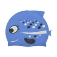 thumbnail image 1 of Unique Bargains 1 Pc Silicone Polka Dot Fish Swim Cap Blue, 1 of 5