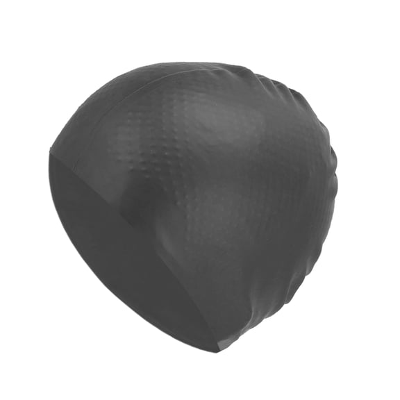 Unique Bargains 1 Pc Silicone Waterproof Non-slip Swim Cap Black