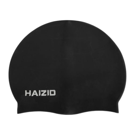 Unique Bargains 1 Pc Silicone Waterproof Swimming Cap Black