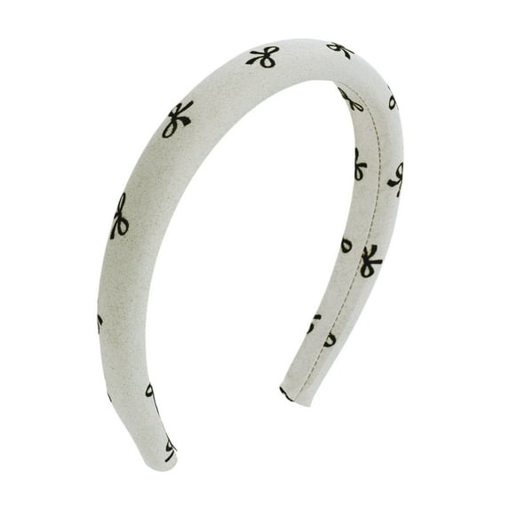 Unique Bargains 1 Pc Simple Bow Headbands for Women Beige