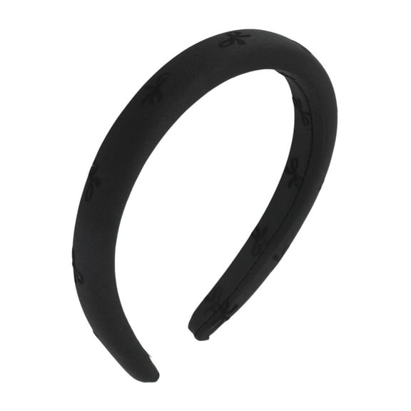 Unique Bargains 1 Pc Simple Bow Headbands for Women Black