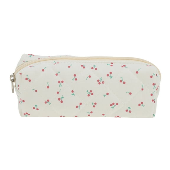 Unique Bargains 1 Pc Simple Cherry Style Drawstring Makeup Bag for Vacation Red Polyester
