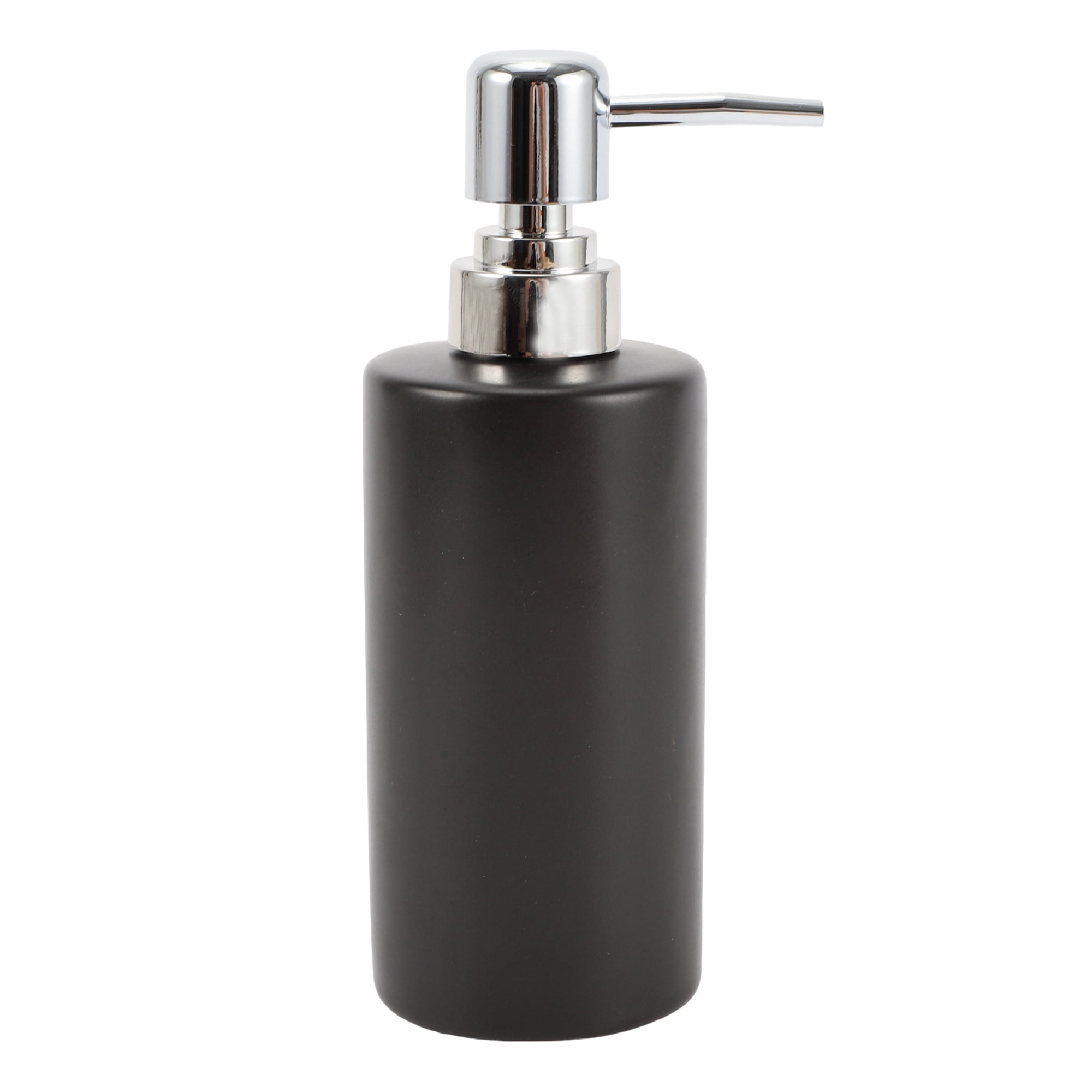 Unique Bargains 1 Pc Simple Cylindrical Soap Pump Dispenser for Bathroom Hotel 300ml Black