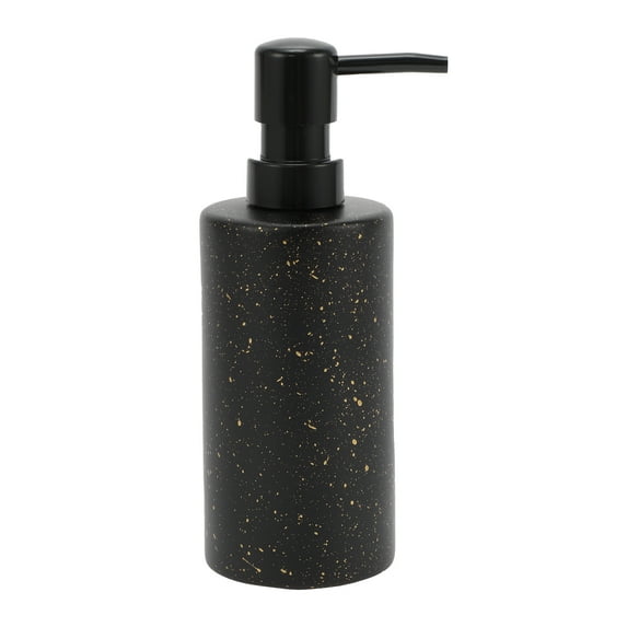 Unique Bargains 1 Pc Simple Cylindrical Soap Pump Dispenser for Bathroom Hotels 350ml Black