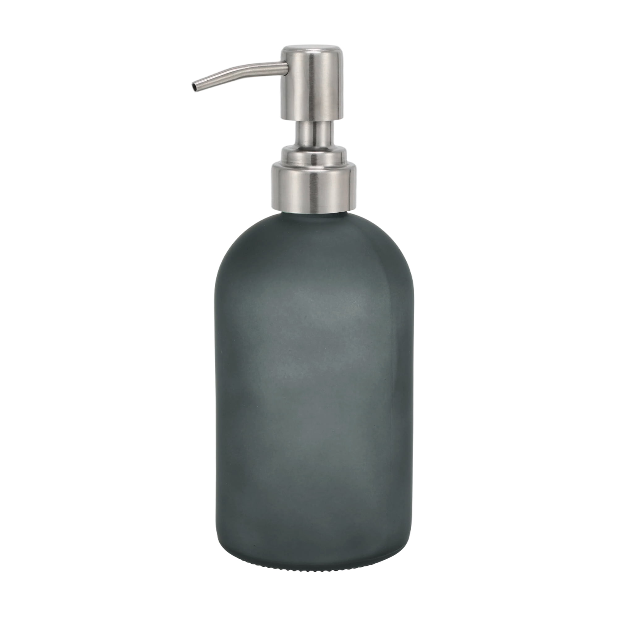 Unique Bargains 1 Pc Simple Cylindrical Soap Pump Dispenser for Hotel 400ml Gray Silver Tone