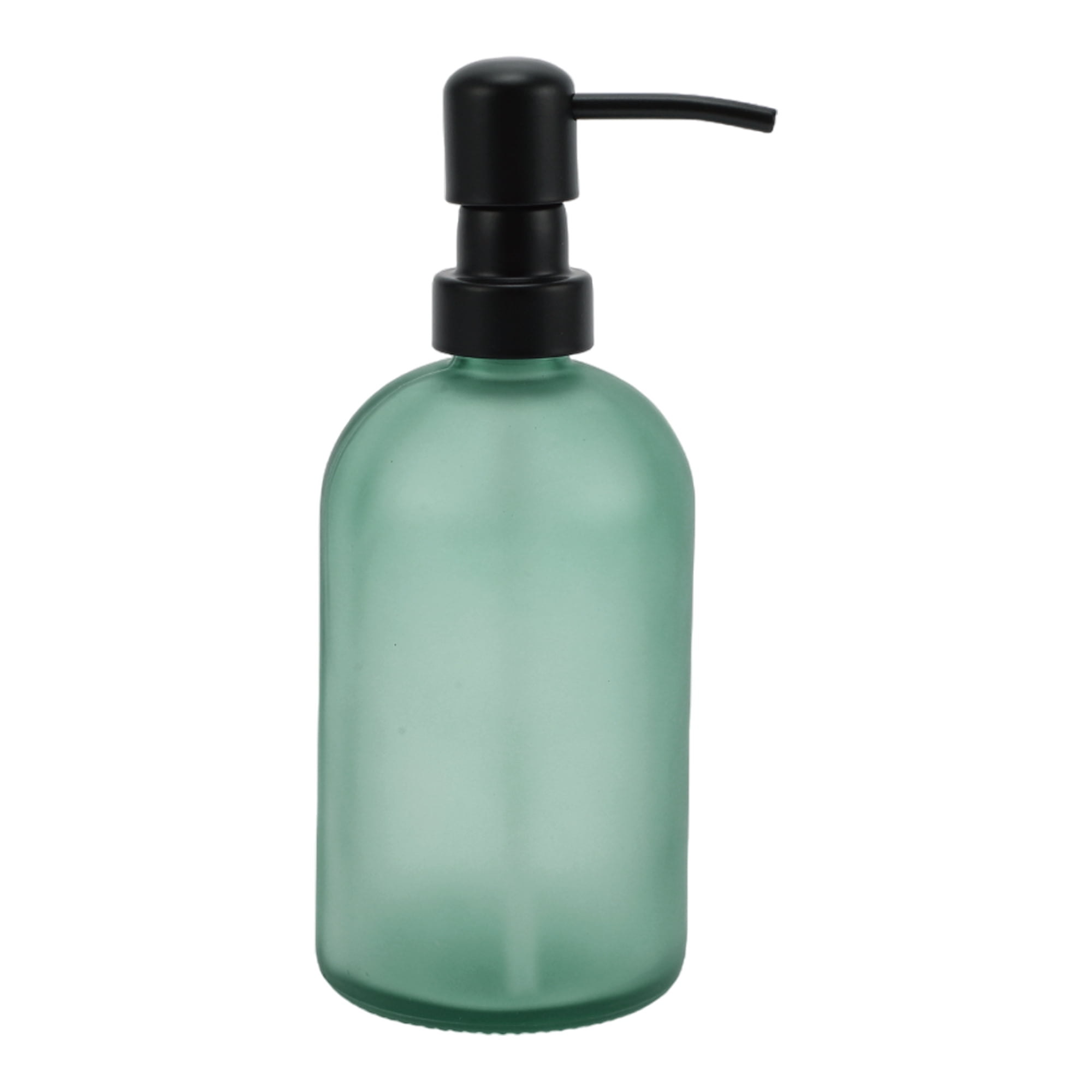 Unique Bargains 1 Pc Simple Cylindrical Soap Pump Dispenser for Hotel 400ml Lake Blue Black