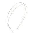 thumbnail image 1 of Unique Bargains 1 Pc Simple Double Row Headbands for Women Silver Tone, 1 of 6