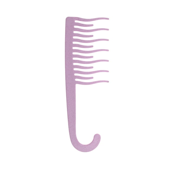 Unique Bargains 1 Pc Simple Durable Hair Comb Purple PP Wheat Straw