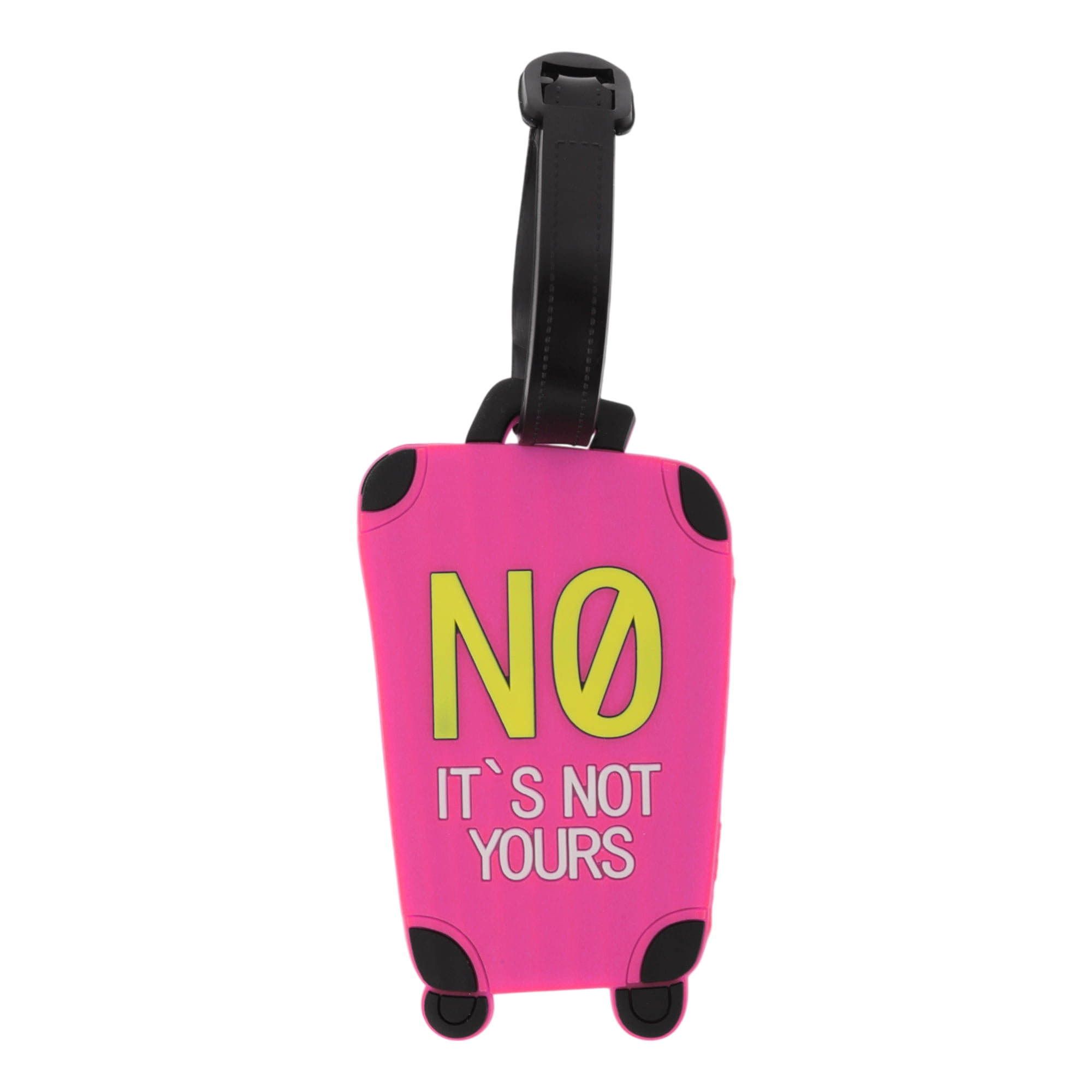 Unique Bargains 1 Pc Simple Durable NO Pattern Luggage Tag for Travelling Deep Pink