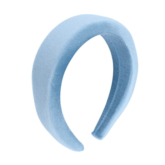 Unique Bargains 1 Pc Simple Pure Color Headbands for Women Sky Blue