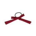 thumbnail image 1 of Unique Bargains 1 Pc Simple Solid Bow Ribbon Hair Elastic Band for Home Wine Red, 1 of 5