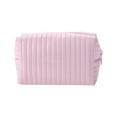 thumbnail image 1 of Unique Bargains 1 Pc Simple Square Makeup Bag Pink PU Leather, 1 of 6